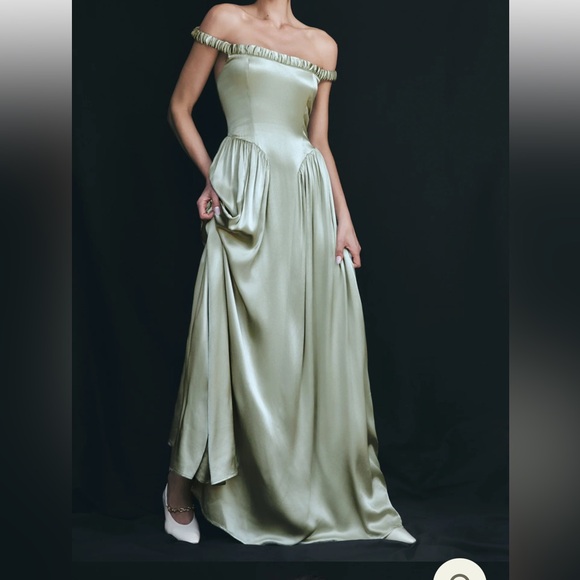 green emerald velvet dress Coco Dropped Waist Maxi Dress / Black | Meshki main image 0
